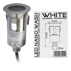 Corp iluminat nano LED WASH IP68 alb