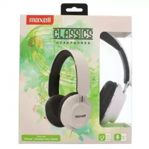 Casti clasice alb stereo cu fir Maxell