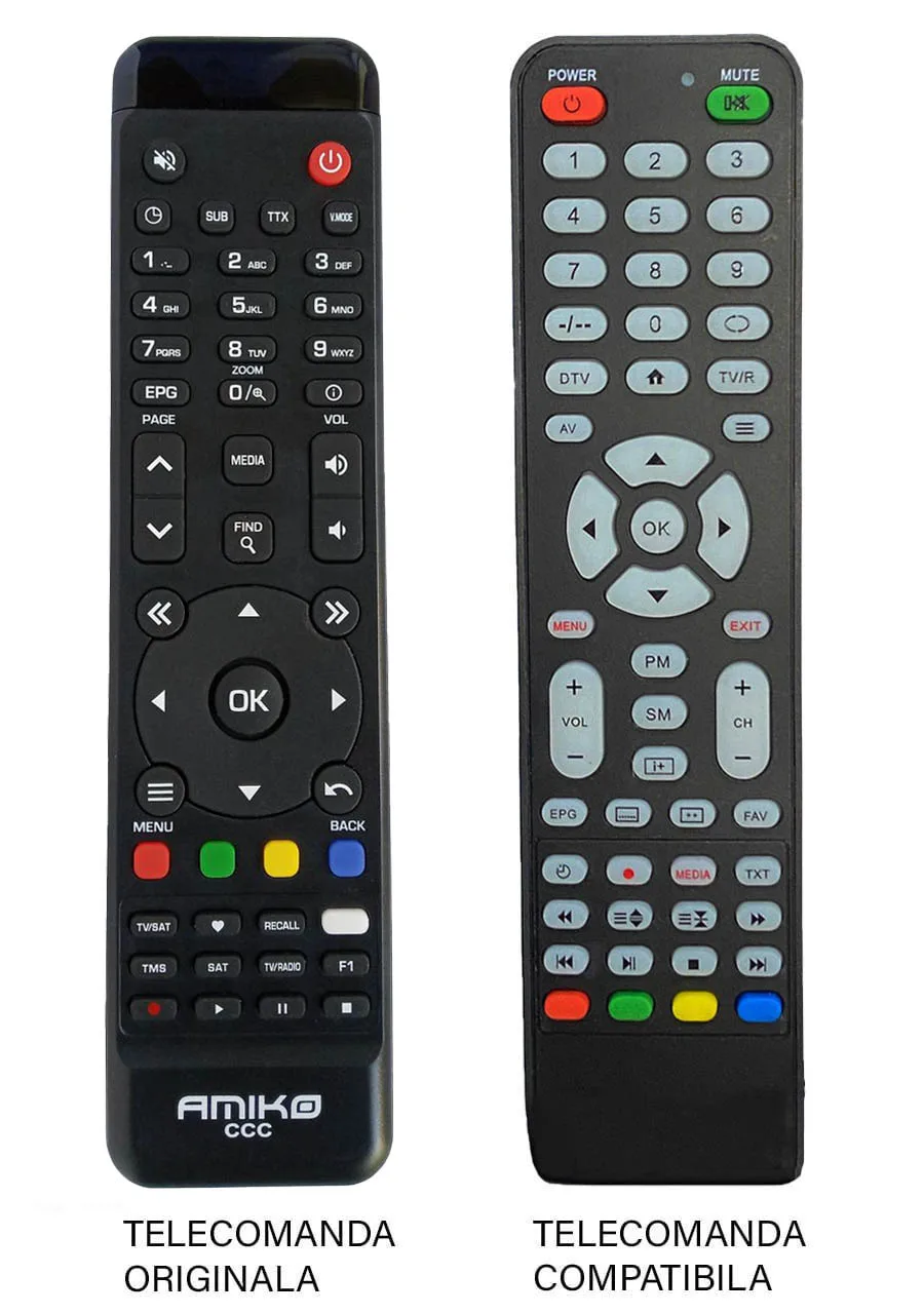 Telecomanda inlocuitoare compatibila pentru receptor Amiko CCC (478)
