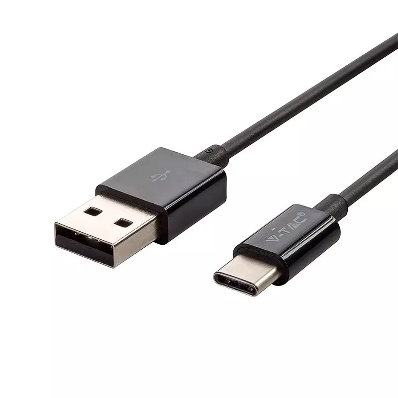 Cablu Type C 1m SILVER EDITON negru V-TAC