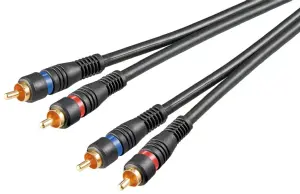 Cablu 2x RCA 2m OFC cupru dublu ecranat Goobay