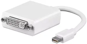 Cablu adaptor mini DisplayPort la DVI-I 24+5 PL alb Goobay