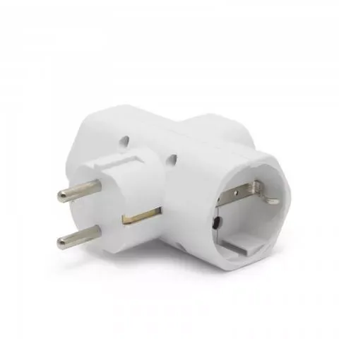 Distribuitor triplu T schuko la 3 schuko 3.500W 16A protectie copii Delight 05679