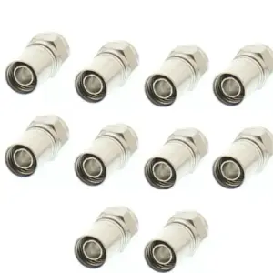 Set 10 mufe F cu sertizare RG6 7mm cu inel cauciuc WELL FC-100-WL-10