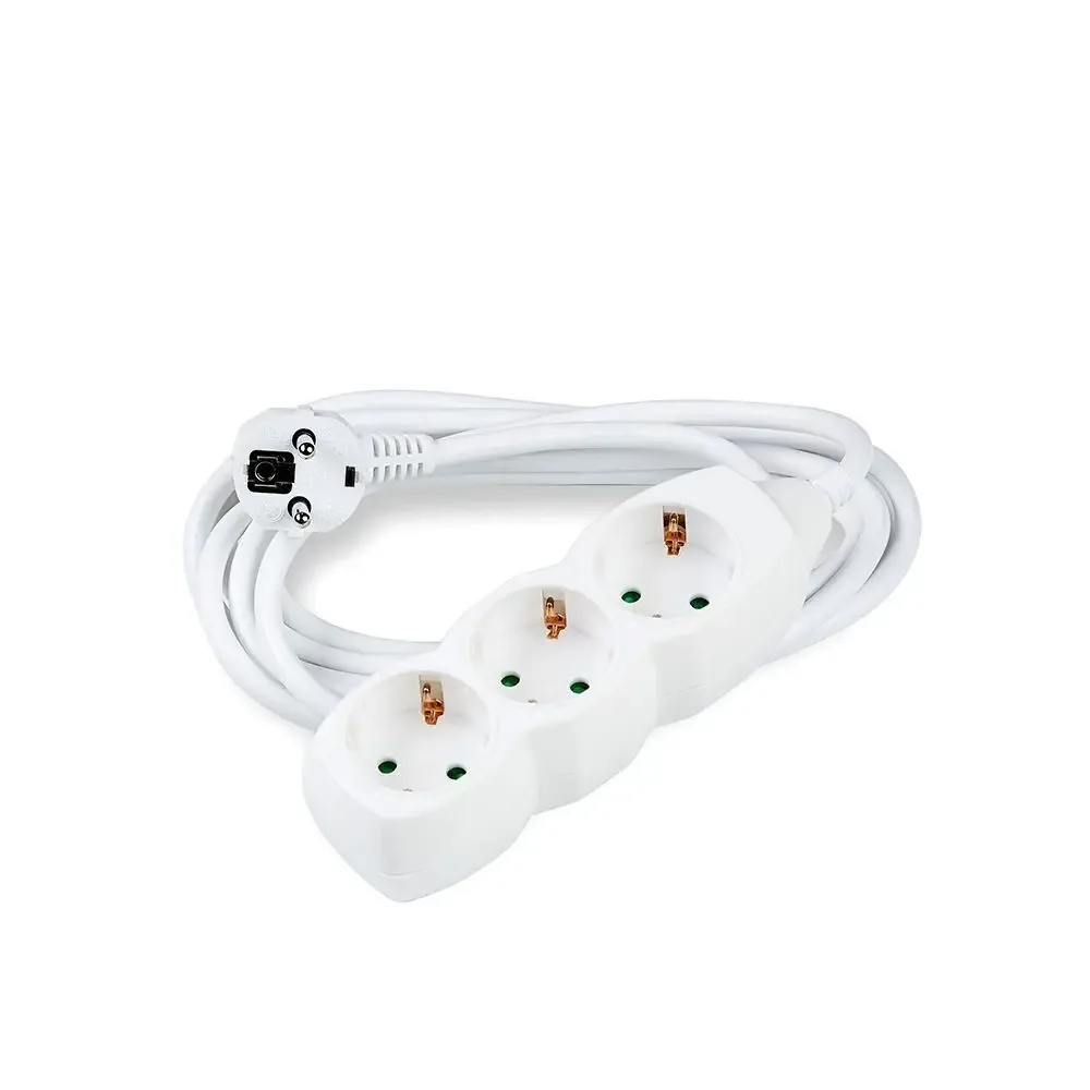 Prelungitor 3 prize cablu 3x1.5mmp 1.5m alb Technik EXTS-3S1.5M-THK