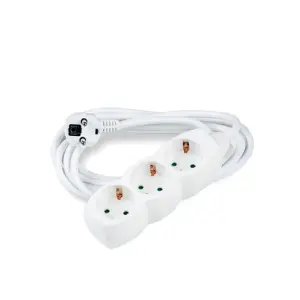 Prelungitor 3 prize cablu 3x1.5mmp 1.5m alb Technik EXTS-3S1.5M-THK