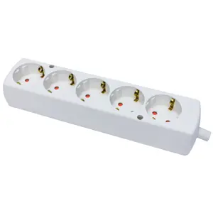 Multipriza 5 prize fara cablu alimentare alb GN-570S/WE Plastrol