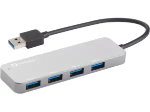 Hub USB 3.0 Sandberg 333-88 Saver 4 porturi argintiu