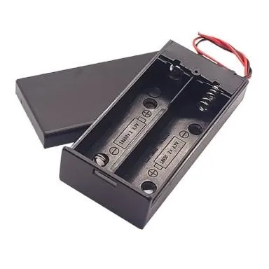 Suport acumulator 2x 18650 cu capac si cablu de conectare GBC 25.0292.05