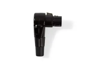 Conector XLR 3-pini mama 90 grade negru Nedis COTP15903BK