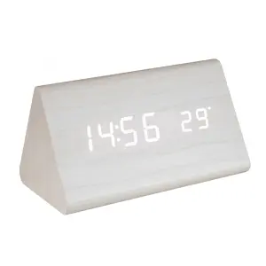 Desteptator digital LED alb lemn OC 07 HOME