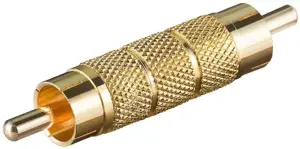 Adaptor aurit RCA tata - RCA tata placat cu aur Goobay
