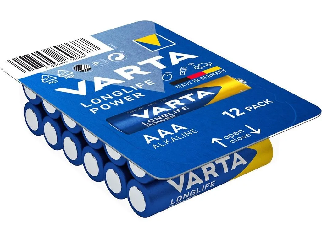 Set baterii alcaline R3 (AAA) 12buc/blister Longlife Power Varta 4903/12B