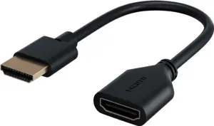 Cablu adaptor flexibil HDMI A tata - HDMI A mama 10cm 4K/60Hz 2160p 18Gbit/s Goobay 64824