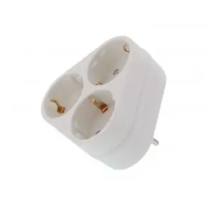 Stecher triplu cu contact protectie 3x Schuko Well