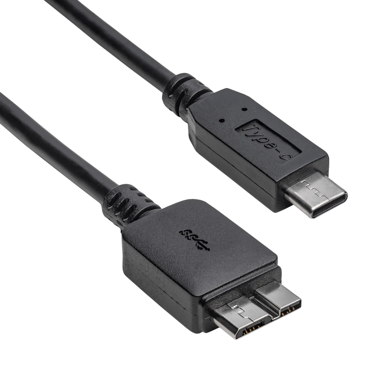 Cablu USB3.0 USB B micro mufa tata - USB type C mufa tata nichelat 1m negru AKYGA AK-USB-44