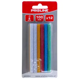 Baghete silicon color sclipici 8x100mm 12buc PROLINE