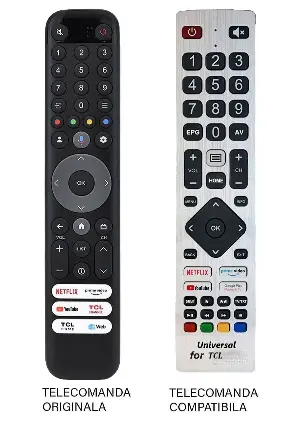 Telecomanda inlocuitoare TV TCL RC833 GUB1 compatibil cu originalul (574-2)