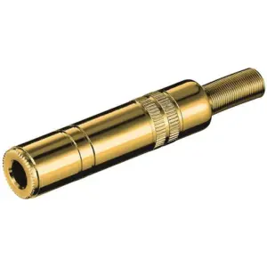 Mufa Jack 6.35 mm stereo mama metal aurit Goobay