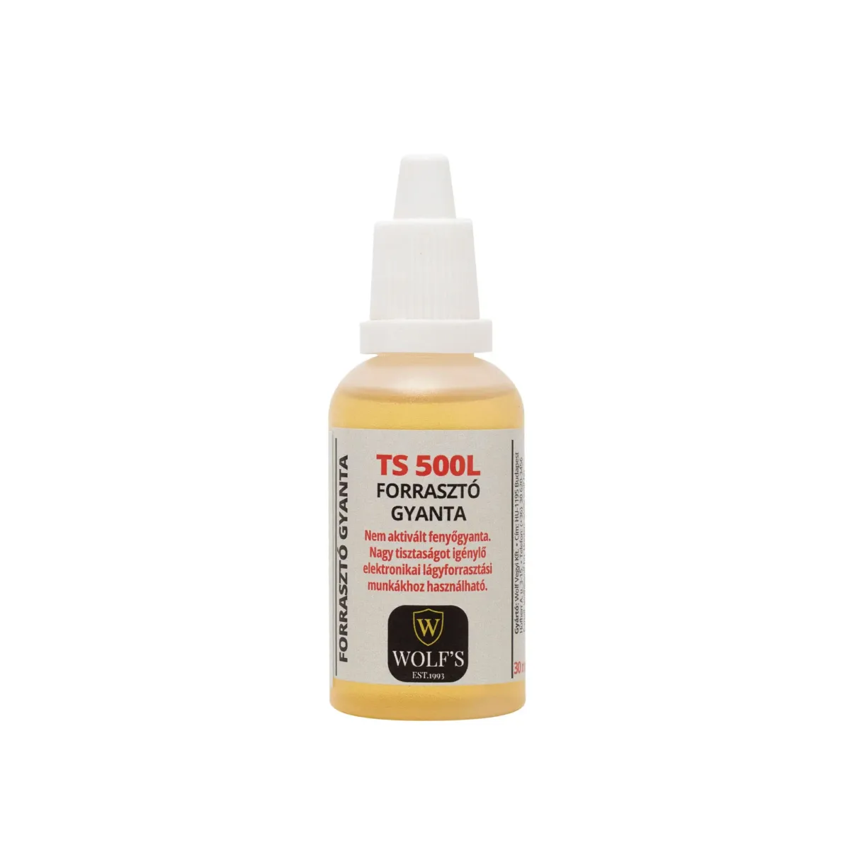 Rasina de lipit lichida fara acid pentru sudare electronica de precizie 30ml WOLFS TS 500L