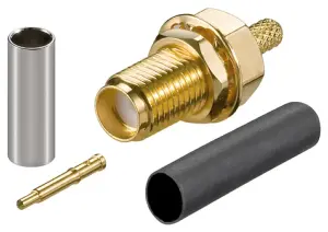 Conector RP-SMA mama sertizabil pentru cablu coaxial RG58 /RG-174 /RG-316 51696 Goobay