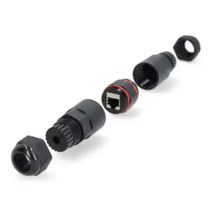 Adaptor cuplaj de exterior Cat6 RJ45 mama-mama FTP Nedis CCGB89850BK