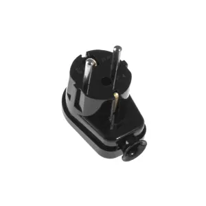Stecher Shuko iesire laterala negru cu inel prindere WT-16U/Z/BK Plastrol