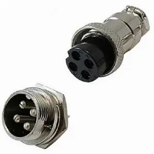 Conector MICROFON MARE 4 Pini set Mama+Tata 20 mm