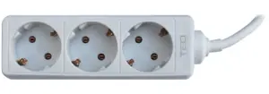 Prelungitor 3 prize Schuko 3m 16A 3680W 3x1.5mm alb TED