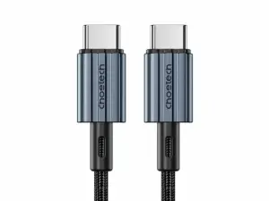 Cablu USB type C - USB type C PD 60W 3A 2m negru textil Choetech XCC-1015-BK