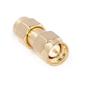 Adaptor SMA tata din ambele parti drept aurit