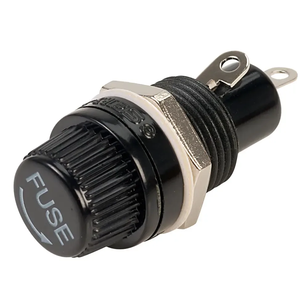 Soclu siguranta 5x20mm max. 10A /250V pe panou 36.7x13.2mm SCI R3-12E