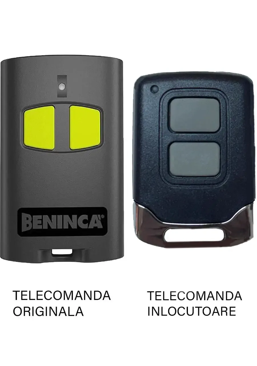 Telecomanda poarta garaj 2 butoane cod saritor frecventa 433.92 Mhz - Beninca TO.GO2VA (800)