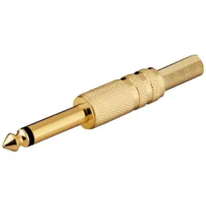 Mufa Jack 6.35 mm mono tata metal aurit Goobay 11024