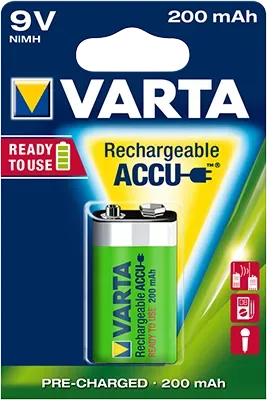 Acumulator Ni-MH Varta 9V 200mAh Ready to use