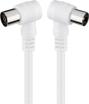 Cablu coaxial 90 grade la coaxial 90 grade 2.5m dublu ecranat Goobay