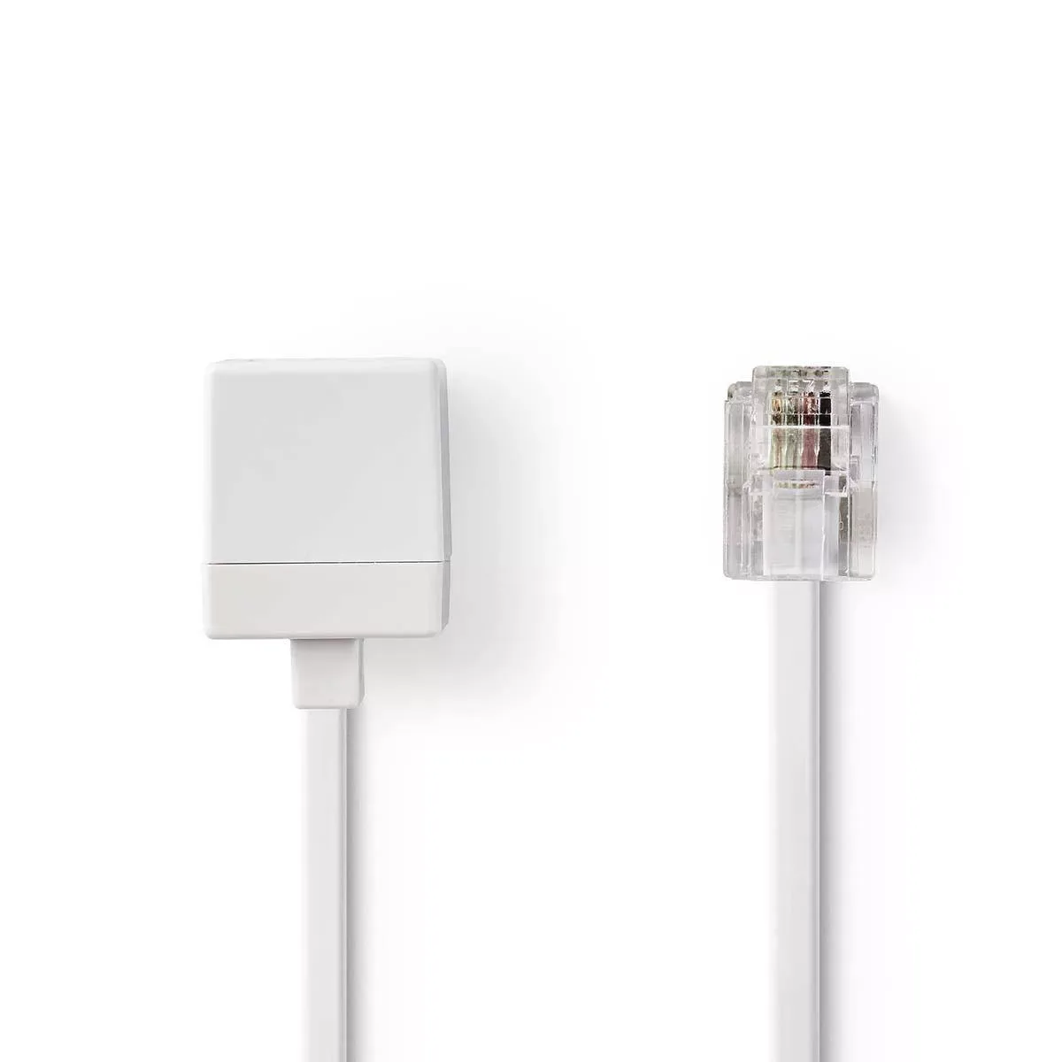 Cablu extensie telefonie RJ11 tata - RJ11 mama 10m alb Nedis