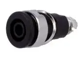 Bucsa panou pentru conector banana 4mm negru GBC 18505802