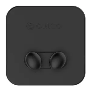 Suport cabluri Orico WT2 negru silicon banda adeziva aplicata 1 locas cablu 60x60x23mm 2 suporti