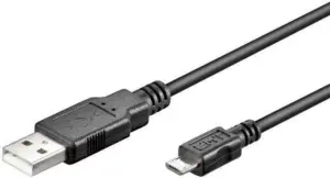 Cablu USB 2.0 1m A tata la micro USB tata negru Goobay