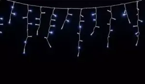 Instalatie luminoasa cu turturi 100 LEDuri albe lumina rece cu jocuri de lumini cablu transparent WELL