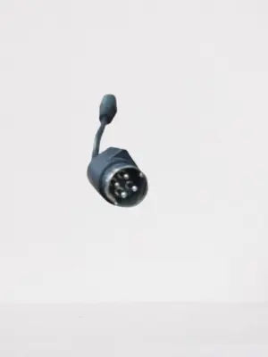 Adaptor alimentare cu cablu intrare mama 2.1x5.5 mm la mufa tata 4 pini rotunda