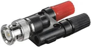Adaptor BNC tata - 2x banana 4mm mama rosu/negru Goobay 11401