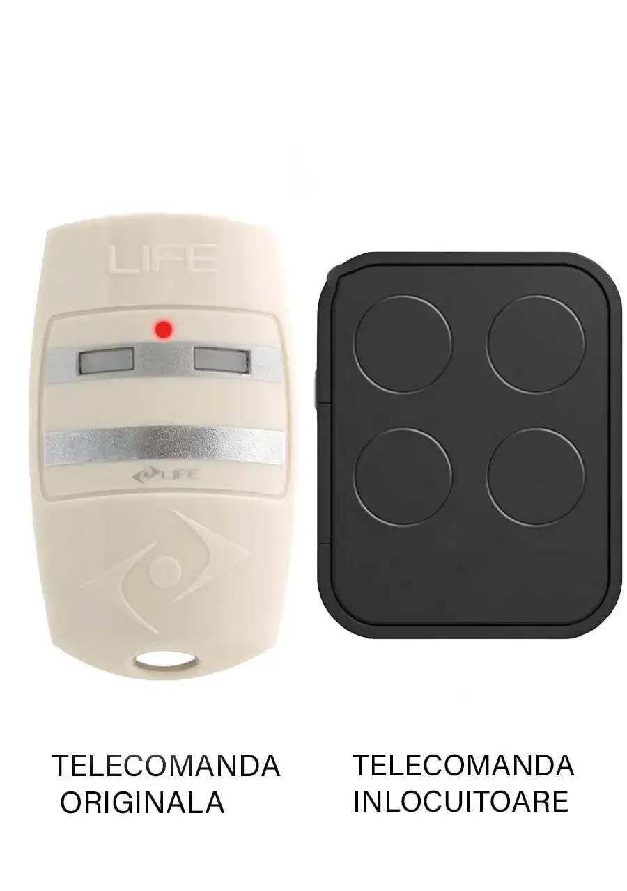 Telecomanda inlocuitoare poarta garaj Life cu 4 canale BRAVO /BRAVO4 433.92MHz Codificare LIFE Auto Code (832)