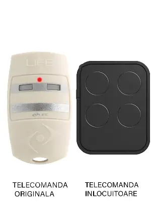 Telecomanda inlocuitoare poarta garaj Life cu 4 canale BRAVO /BRAVO4 433.92MHz Codificare LIFE Auto Code (832)