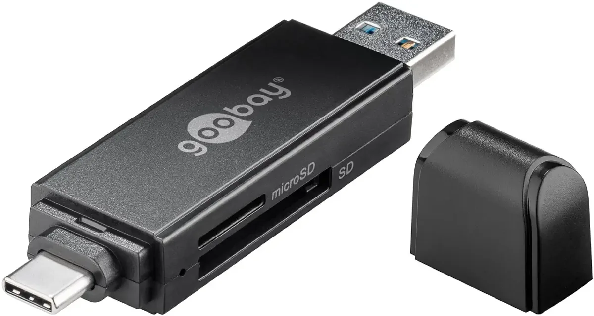 Cititor card reader USB 3.0 si USB TYPE C pentru SDXC SDHC MicroSD si SD Goobay 58261