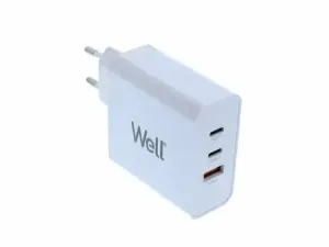 Incarcator retea Well 1x USB-A QC3.0 2x USB type C PD 65W PPS
