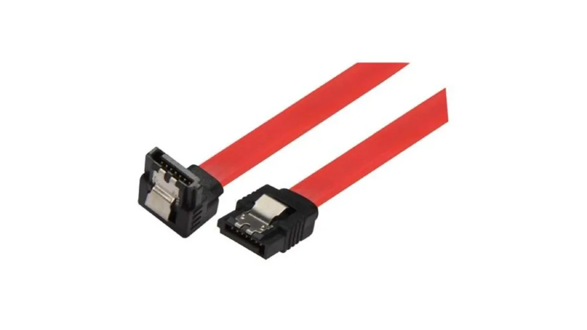 Cablu hdd 90 sata L la sata L 0.5m + clips 5GBit/s rosu
