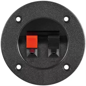 Terminal difuzor 2 poli push rotund 75mm pe panou Goobay