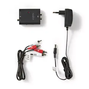 Convertor digital audio stereo RCA TOSLINK mama optic +RCA SPDIF mama - 2x RCA mama Nedis